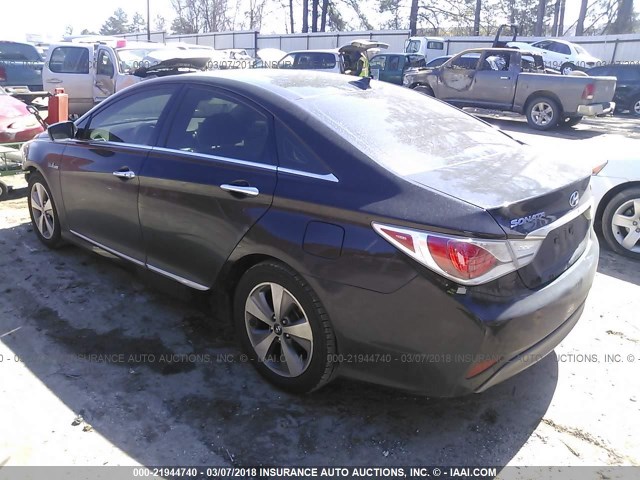 KMHEC4A47CA039796 - 2012 HYUNDAI SONATA HYBRID BLACK photo 3