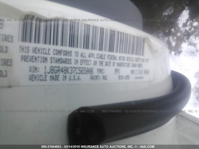 1J8GR48K37C565006 - 2007 JEEP GRAND CHEROKEE LAREDO/COLUMBIA/FREEDOM 白色 照片 9