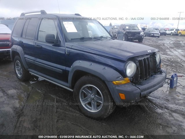 1J4GK38K16W221414 - 2006 JEEP LIBERTY RENEGADE BLUE photo 1