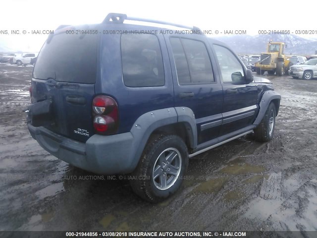 1J4GK38K16W221414 - 2006 JEEP LIBERTY RENEGADE BLUE photo 4