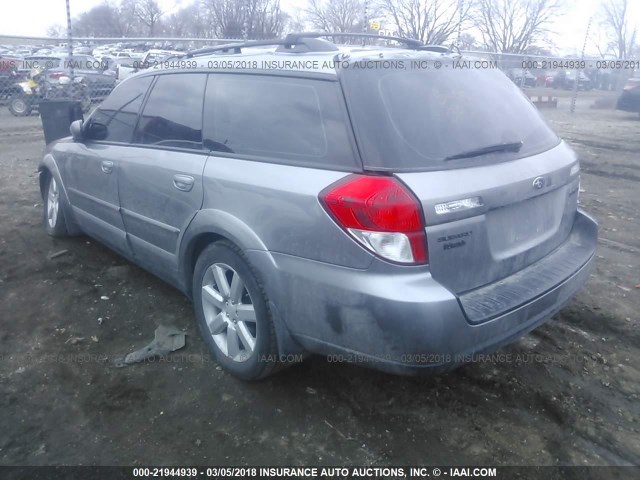 4S4BP62C987353687 - 2008 SUBARU OUTBACK 2.5I LIMITED GRAY photo 3