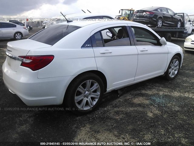 1C3CCBBB6DN501678 - 2013 CHRYSLER 200 TOURING WHITE photo 4