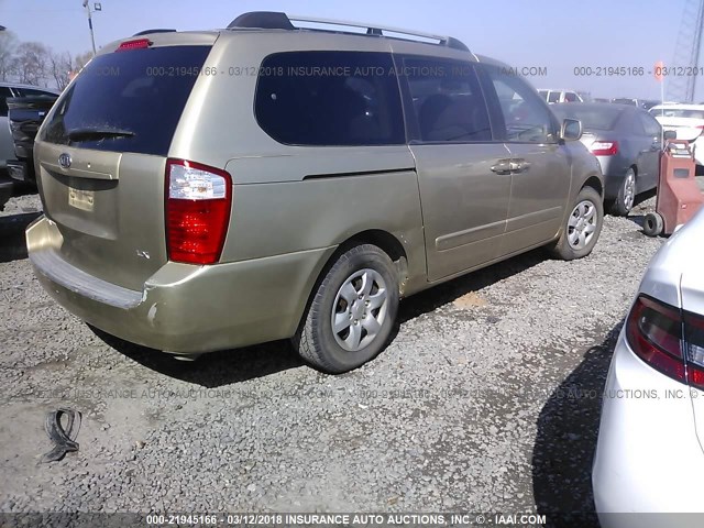 KNDMB233066059567 - 2006 KIA SEDONA EX/LX GOLD photo 4