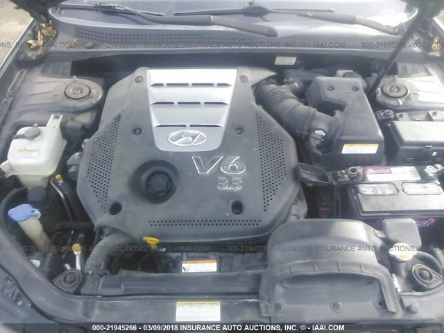 5NPEU46F46H086034 - 2006 HYUNDAI SONATA GLS/LX BLACK photo 10