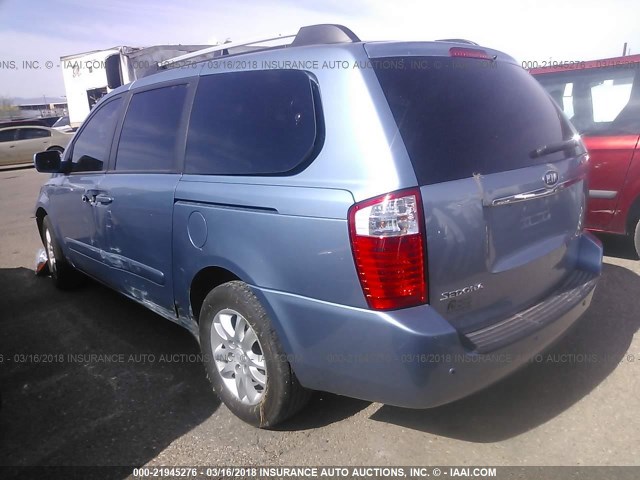 KNDMB233566102333 - 2006 KIA SEDONA EX/LX BLUE photo 3