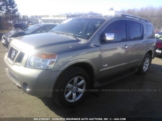 5N1BA08D18N605832 - 2008 NISSAN ARMADA SE/LE TAN photo 2