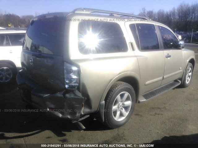 5N1BA08D18N605832 - 2008 NISSAN ARMADA SE/LE TAN photo 4