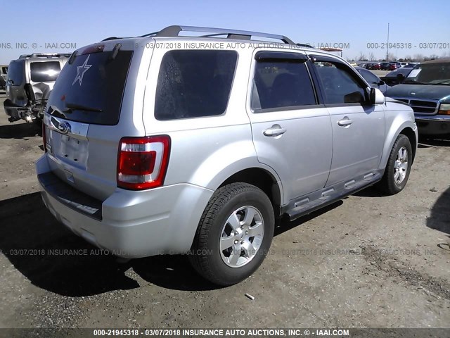 1FMCU0E76CKA14271 - 2012 FORD ESCAPE LIMITED SILVER photo 4