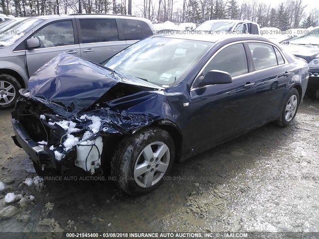 1G1ZG57B384289525 - 2008 CHEVROLET MALIBU LS BLUE photo 2