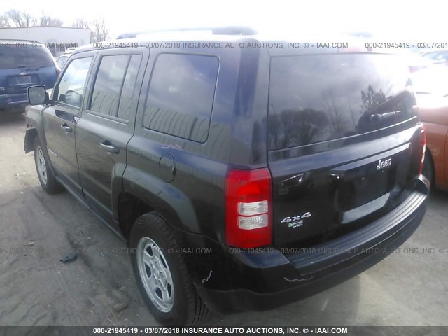 1C4NJRBB7GD653434 - 2016 JEEP PATRIOT SPORT BLACK photo 3