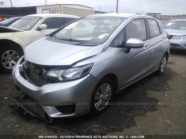 JHMGK5H5XGX004160 - 2016 HONDA FIT LX SILVER photo 2