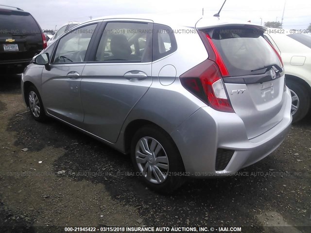 JHMGK5H5XGX004160 - 2016 HONDA FIT LX Gümüş fotoğraf 3