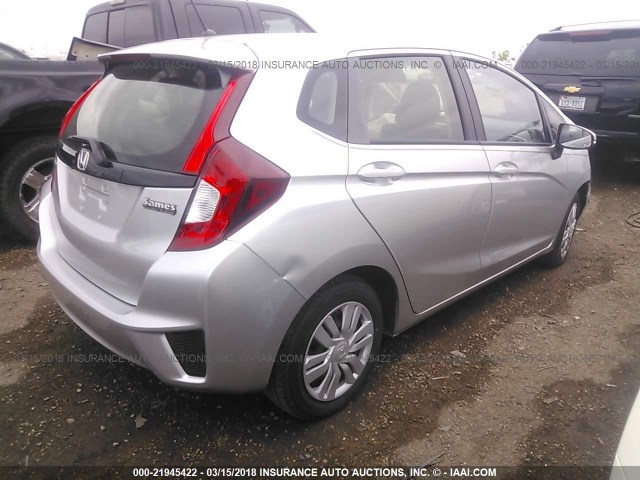 JHMGK5H5XGX004160 - 2016 HONDA FIT LX SILVER photo 4