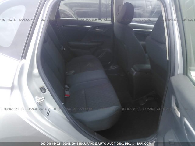 JHMGK5H5XGX004160 - 2016 HONDA FIT LX SILVER photo 8