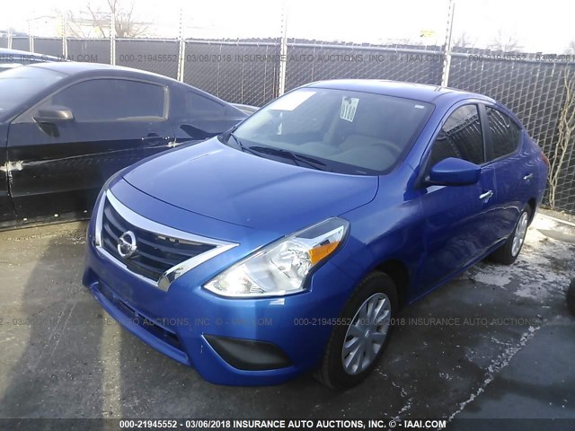 3N1CN7APXFL810558 - 2015 NISSAN VERSA S/S PLUS/SV/SL BLUE photo 2