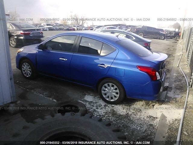 3N1CN7APXFL810558 - 2015 NISSAN VERSA S/S PLUS/SV/SL BLUE photo 3