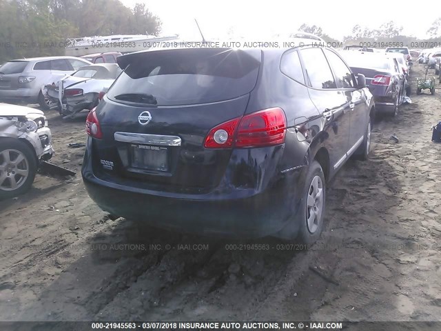 JN8AS5MT6EW624247 - 2014 NISSAN ROGUE SELECT S BLACK photo 4