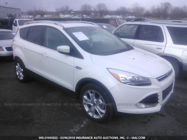 1FMCU9J96EUB00960 - 2014 FORD ESCAPE TITANIUM WHITE photo 1