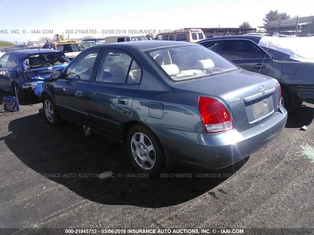 KMHDN45DX3U567198 - 2003 HYUNDAI ELANTRA GLS/GT BLUE photo 3