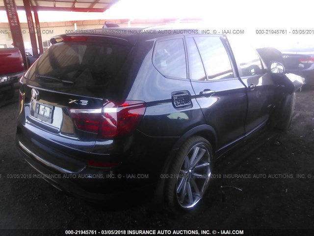 5UXWX9C54F0D52963 - 2015 BMW X3 XDRIVE28I BLACK photo 4