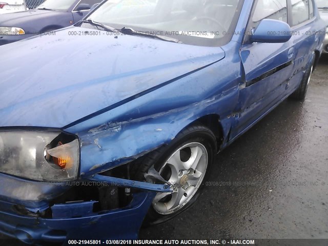 KMHDN46D34U918274 - 2004 HYUNDAI ELANTRA GLS/GT BLUE photo 6