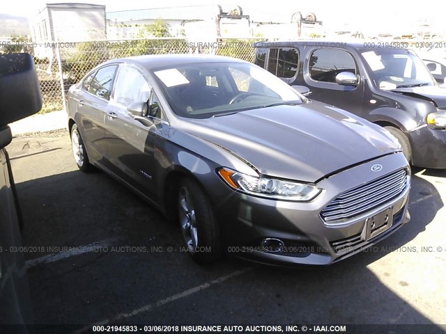 3FA6P0LU2DR303992 - 2013 FORD FUSION SE HYBRID GRAY photo 1