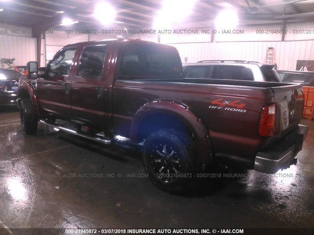 1FTSW21579EA23000 - 2009 FORD F250 SUPER DUTY MAROON photo 3