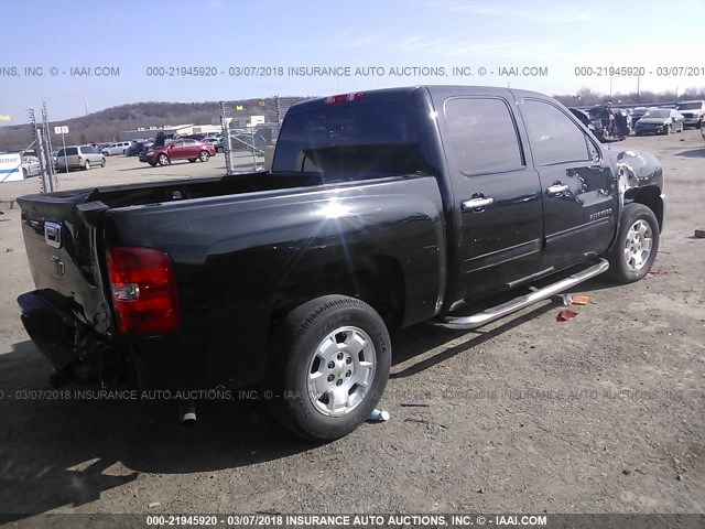 3GCPCSE08DG375016 - 2013 CHEVROLET SILVERADO C1500 LT BLACK photo 4