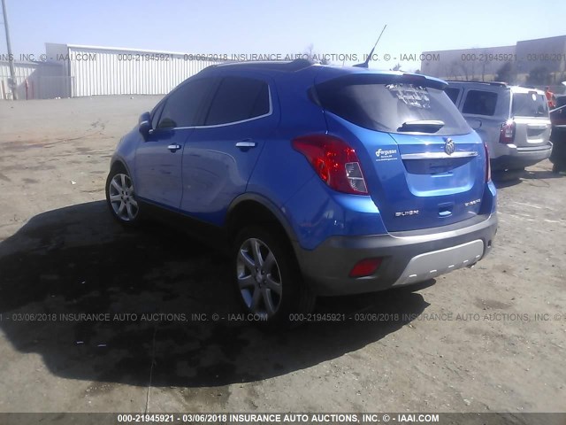 KL4CJBSB5EB575852 - 2014 BUICK ENCORE CONVENIENCE Կապույտ լուսանկար 3