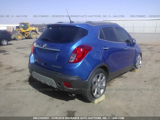 KL4CJBSB5EB575852 - 2014 BUICK ENCORE CONVENIENCE Կապույտ լուսանկար 4