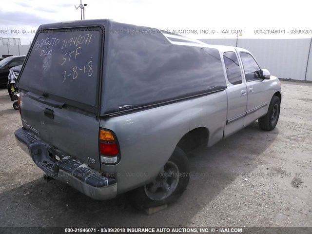 5TBRT34173S372044 - 2003 TOYOTA TUNDRA ACCESS CAB SR5 SILVER photo 4