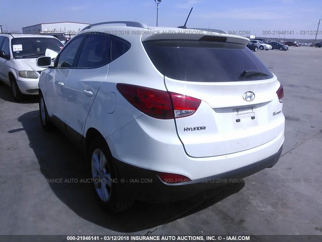 KM8JU3AC5DU561193 - 2013 HYUNDAI TUCSON GLS/LIMITED WHITE photo 3