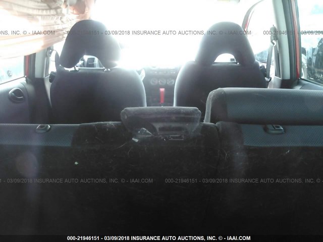JHMGD38657S029570 - 2007 HONDA FIT S წითელი ფოტო 8