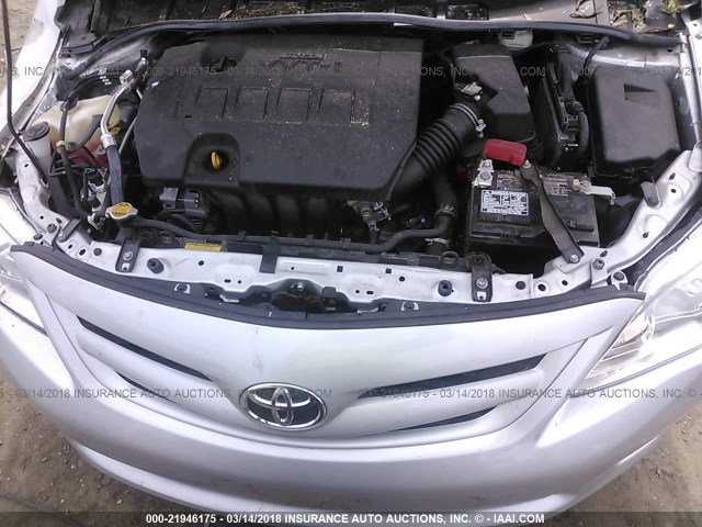 5YFBU4EE9DP189798 - 2013 TOYOTA COROLLA S/LE SILVER photo 10