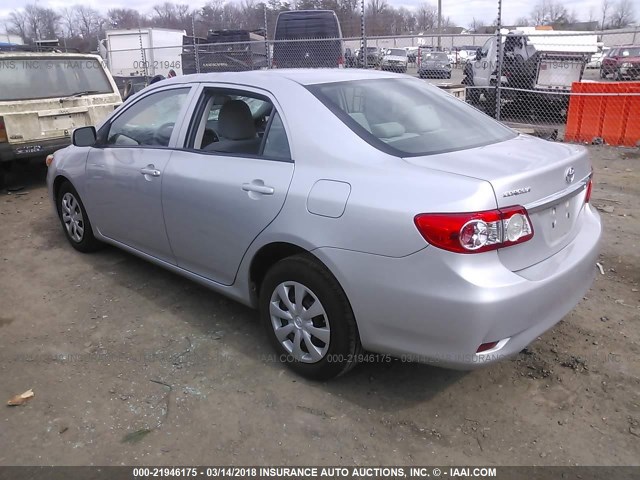 5YFBU4EE9DP189798 - 2013 TOYOTA COROLLA S/LE SILVER photo 3