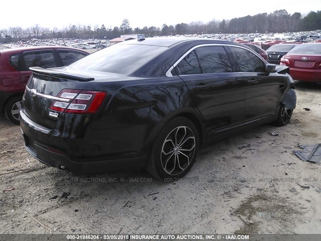 1FAHP2KT6DG159691 - 2013 FORD TAURUS SHO BLACK photo 4