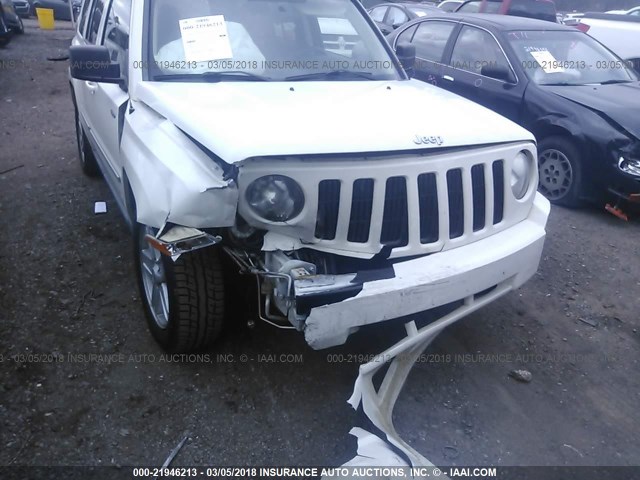 1J4NT1GBXAD621258 - 2010 JEEP PATRIOT SPORT WHITE photo 6