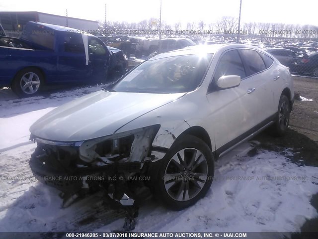 5J6TF2H50DL004894 - 2013 HONDA CROSSTOUR EXL WHITE photo 2