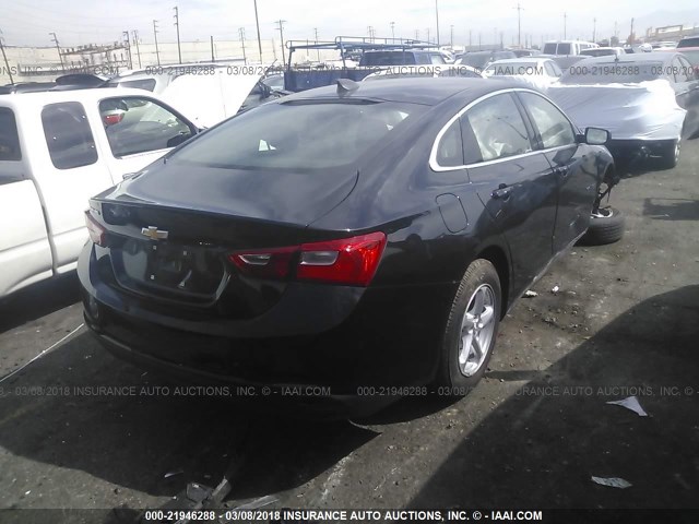 1G1ZB5ST4HF272722 - 2017 CHEVROLET MALIBU LS შავი ფოტო 4