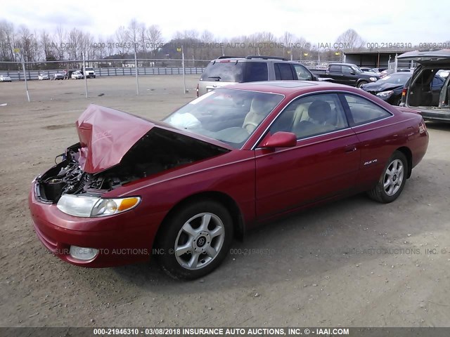 2T1CF22P41C429635 - 2001 TOYOTA CAMRY SOLARA SE/SLE RED photo 2