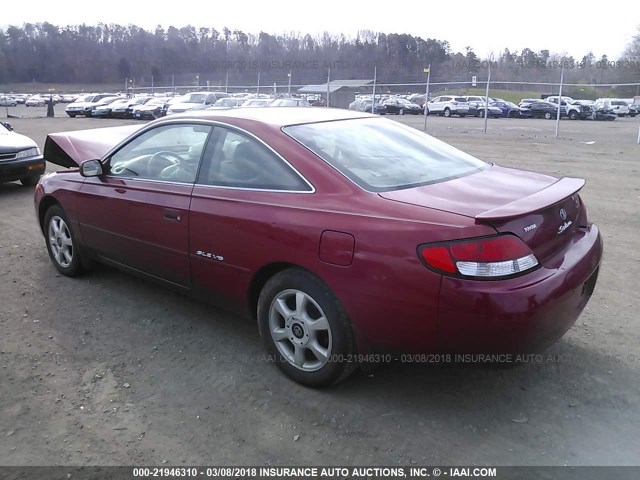 2T1CF22P41C429635 - 2001 TOYOTA CAMRY SOLARA SE/SLE RED photo 3