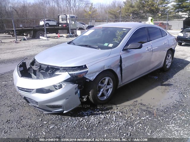 1G1ZB5ST2GF284950 - 2016 CHEVROLET MALIBU LS 银色 照片 2