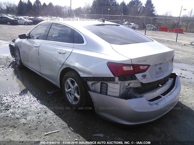 1G1ZB5ST2GF284950 - 2016 CHEVROLET MALIBU LS 银色 照片 3