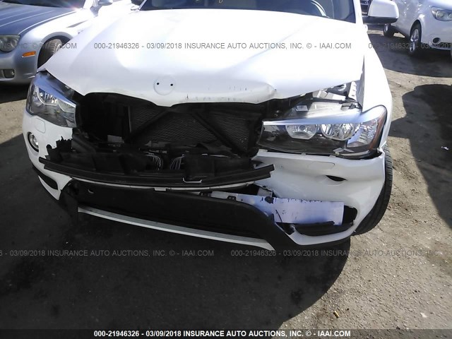 5UXWZ7C56H0V85662 - 2017 BMW X3 SDRIVE28I WHITE photo 6