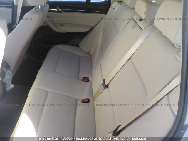 5UXWZ7C56H0V85662 - 2017 BMW X3 SDRIVE28I WHITE photo 8