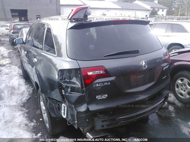 2HNYD2H62BH506787 - 2011 ACURA MDX TECHNOLOGY GRAY photo 3