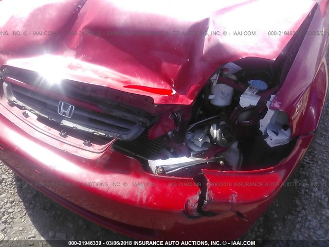 1HGEJ6223VL096038 - 1997 HONDA CIVIC DX RED photo 6