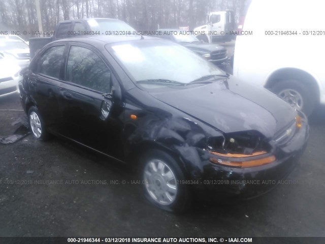 KL1TJ52694B267129 - 2004 CHEVROLET AVEO LS BLACK photo 1