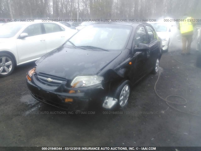 KL1TJ52694B267129 - 2004 CHEVROLET AVEO LS BLACK photo 2