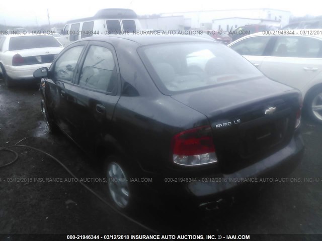 KL1TJ52694B267129 - 2004 CHEVROLET AVEO LS BLACK photo 3